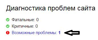 Блок с “экспресс-диагностикой сайта” отображает фатальные, критичные или возможные проблемы в новом Вебмастере Яндекс  