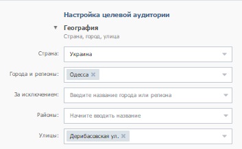 visits to the company through advertising in social networks VKontakte